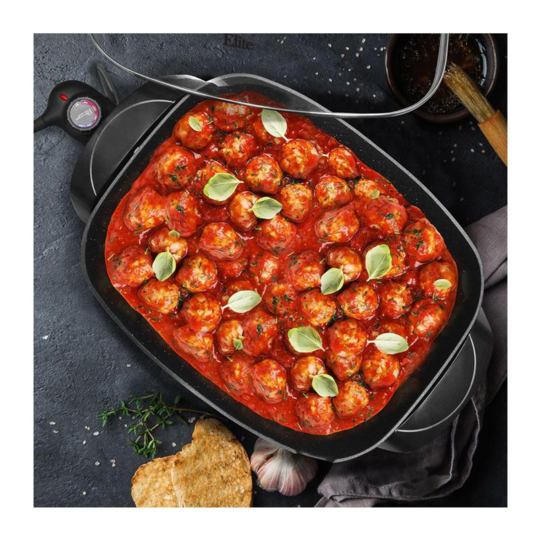 Jumbo Electric Skillet w/sy-Pour Spout