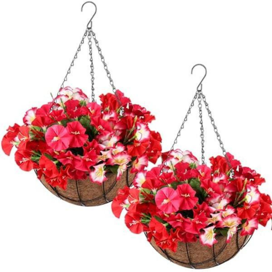 2 Set Artificial Outdoor Flowers