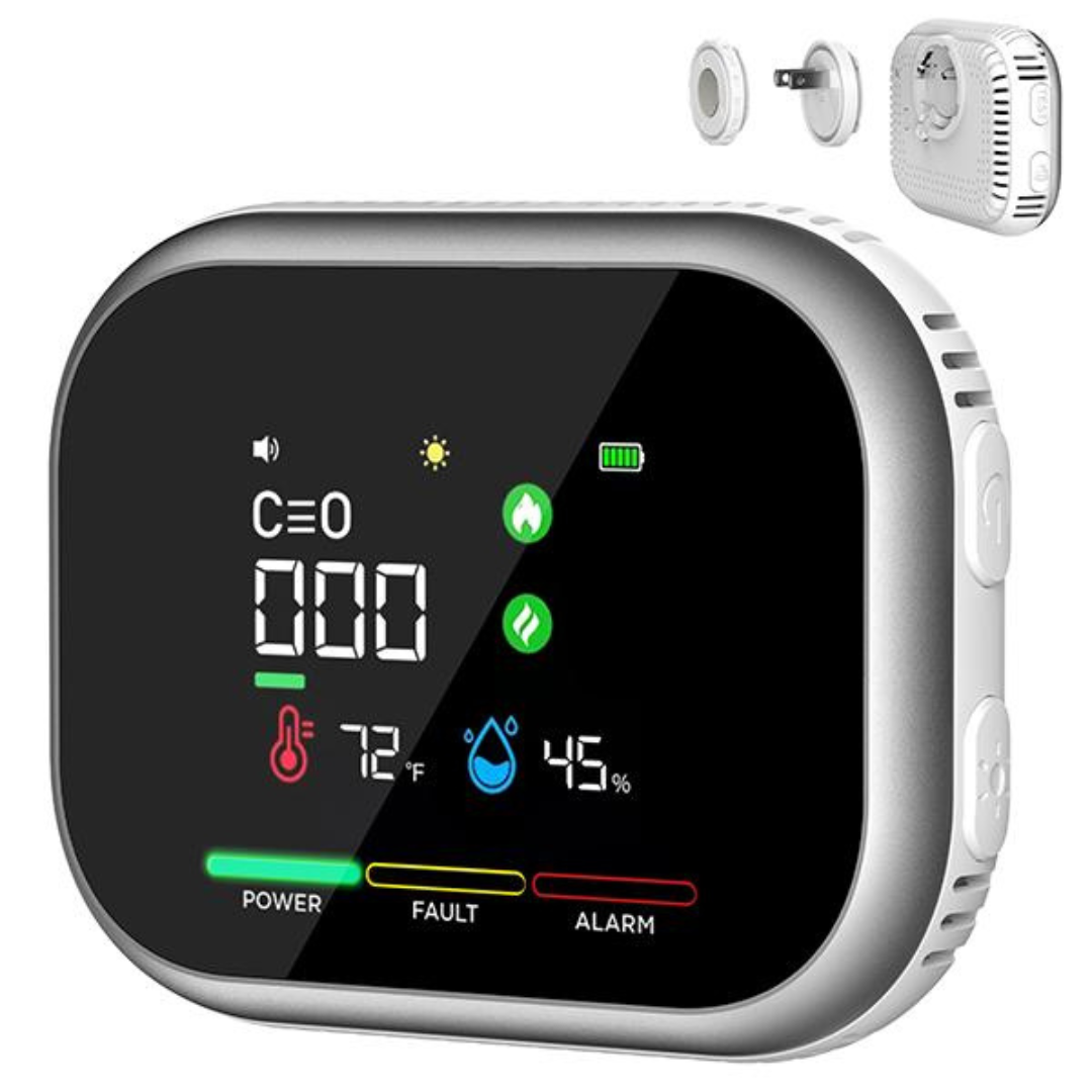 6-in-1 Portable Detector with Natural Gas & Temperature