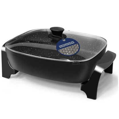 Jumbo Electric Skillet w/sy-Pour Spout