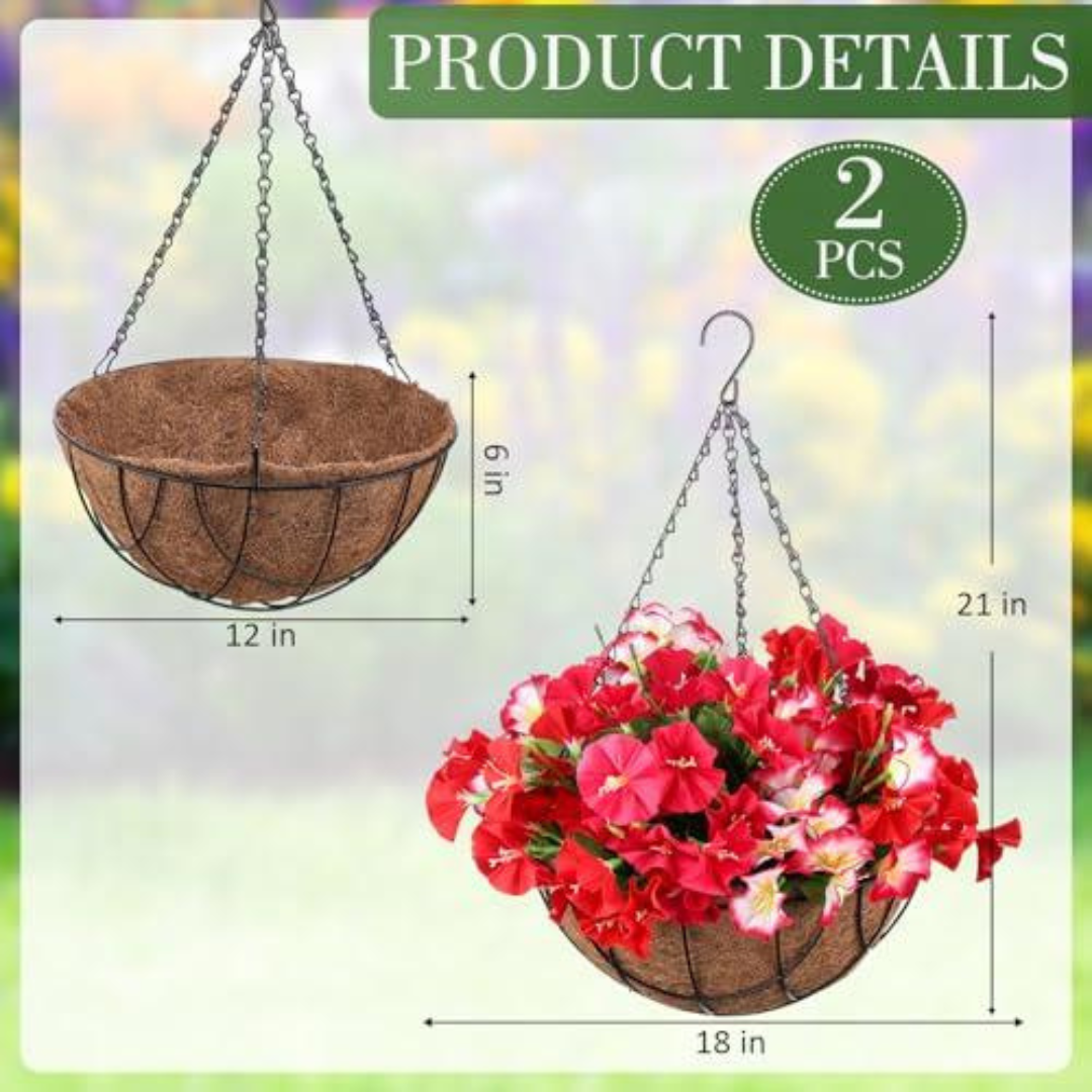 2 Set Artificial Outdoor Flowers