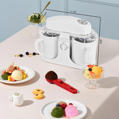 Ice Cream Maker Machine for Home Use with Two Ice Cream Bowls