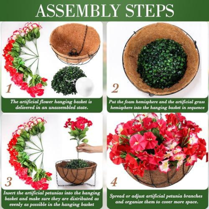 2 Set Artificial Outdoor Flowers