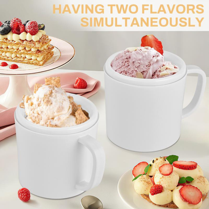 Ice Cream Maker Machine for Home Use with Two Ice Cream Bowls