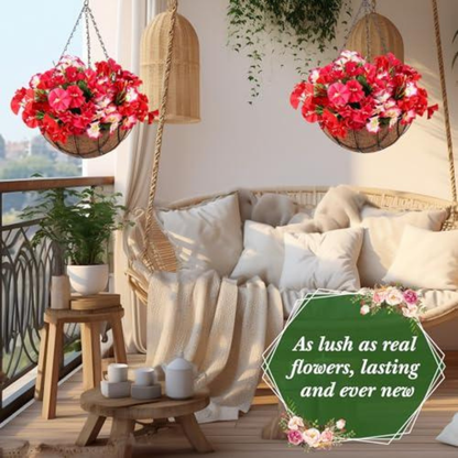 2 Set Artificial Outdoor Flowers