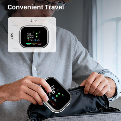 6-in-1 Portable Detector with Natural Gas & Temperature