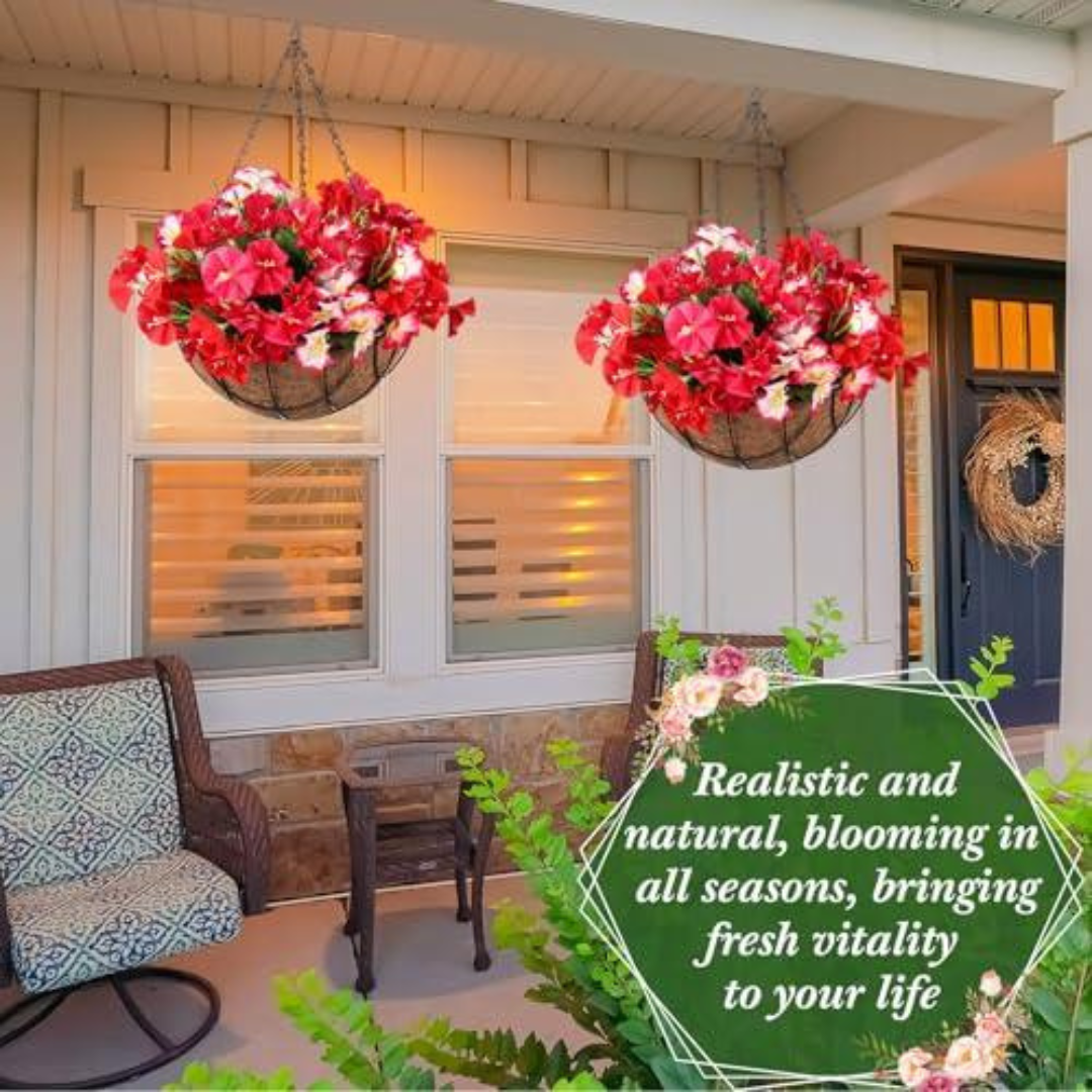 2 Set Artificial Outdoor Flowers