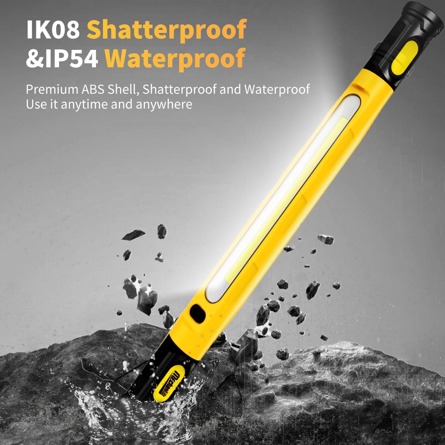 3000LM Rechargeable LED Magnetic Light Bar with Hooks