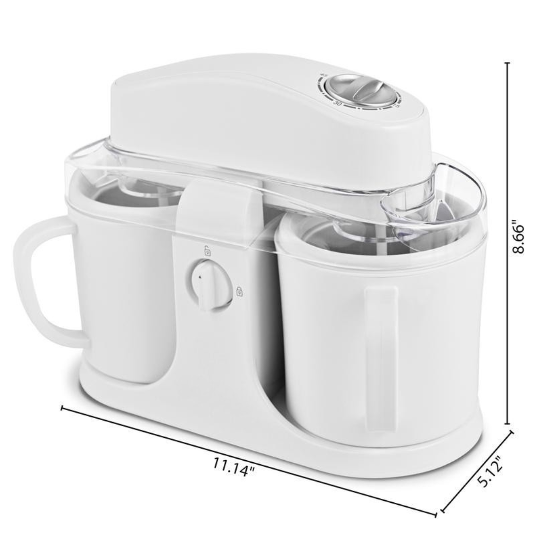 Ice Cream Maker Machine for Home Use with Two Ice Cream Bowls
